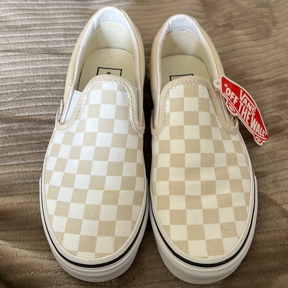 Checkered slip on Vans